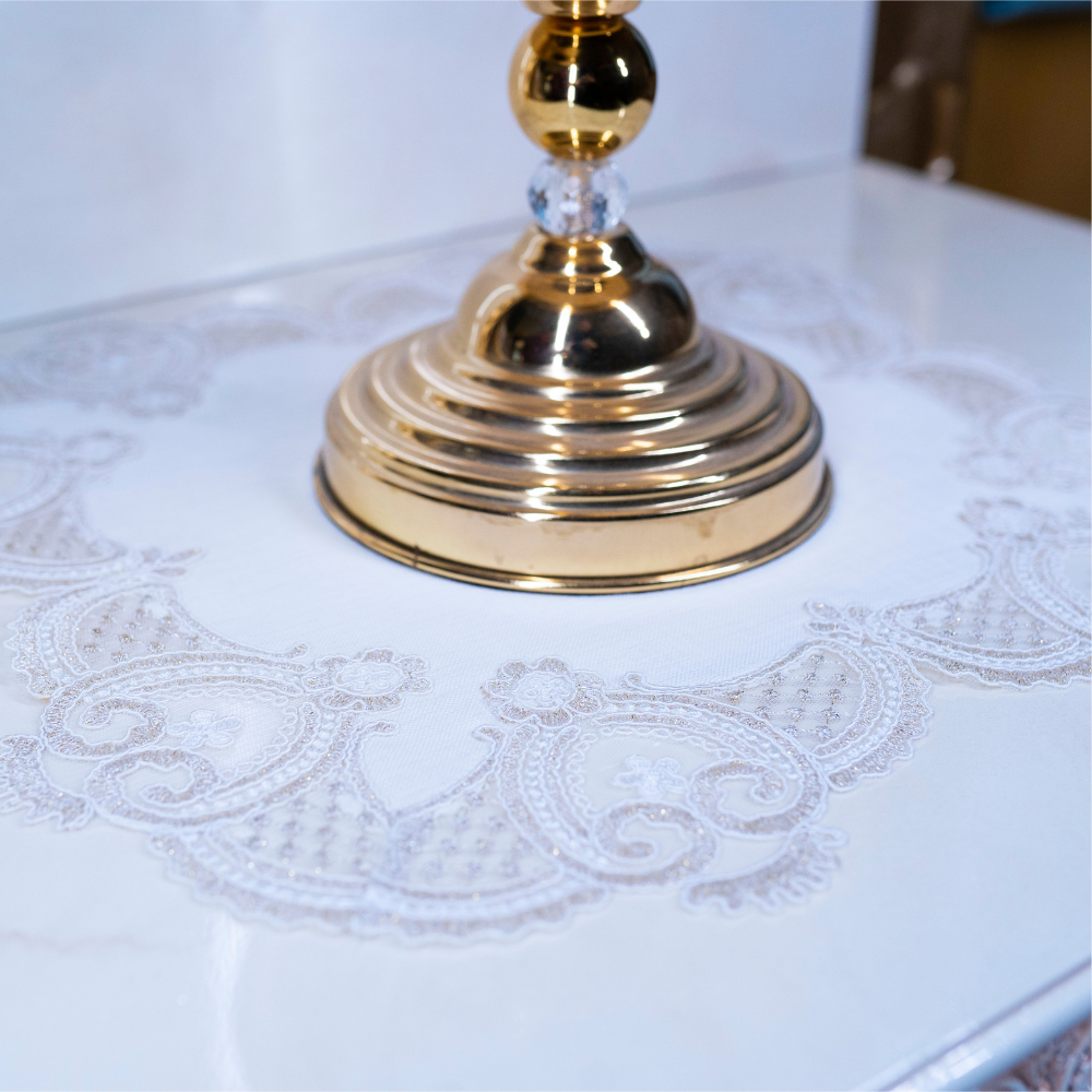 Crown 3-Piece Luxury Bedroom Tablecloth Set