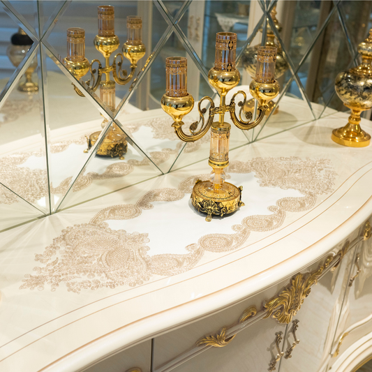Gold Shawl 5-Piece Luxury Living Room Set