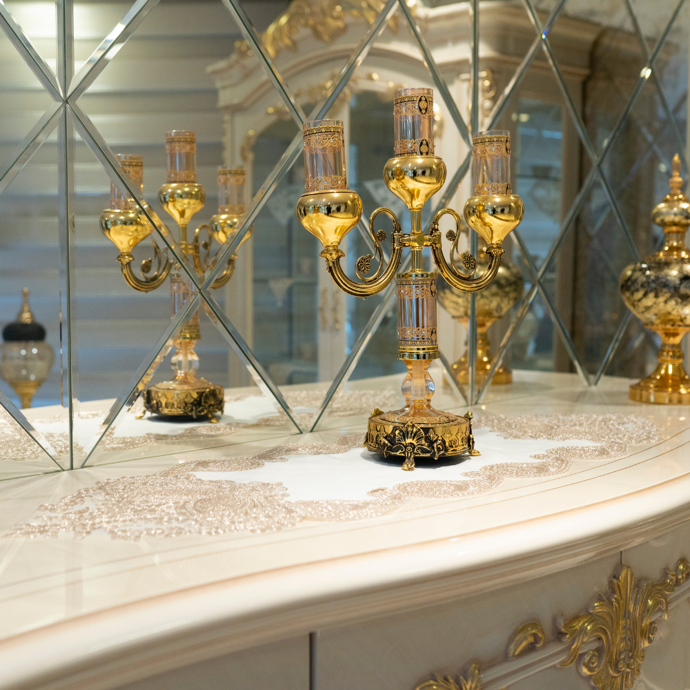 Gold Shawl 5-Piece Luxury Living Room Set
