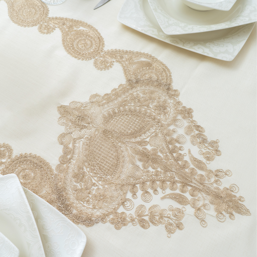 Gold Shawl 26-Piece Luxury Dinnerware Set